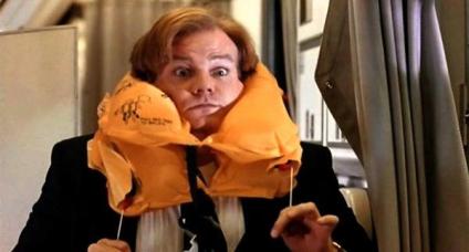 Scene from Tommy Boy: In-flight Safety Procedures